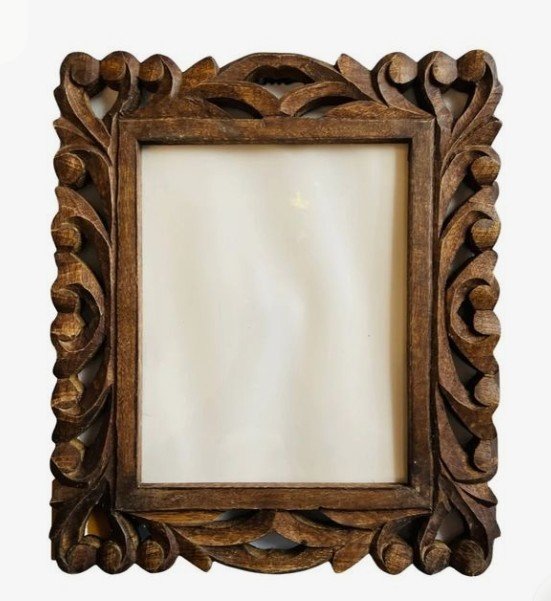 Carved Wooden Photo Frame