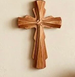 Carved Wooden Wall Cross