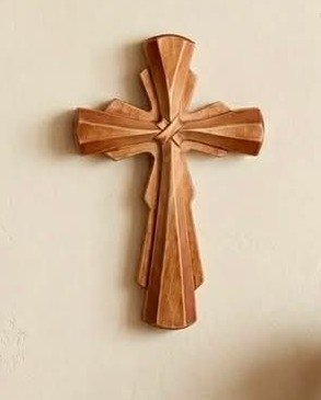 Carved Wooden Wall Cross